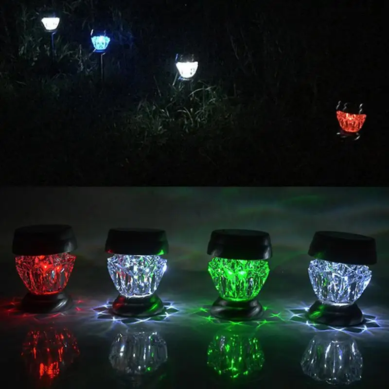 

LED Diamond Solar Light Lawn Light Landscape Garden Yard Path Lawn Lamps Outdoor Grounding Sun Light colorful Z3