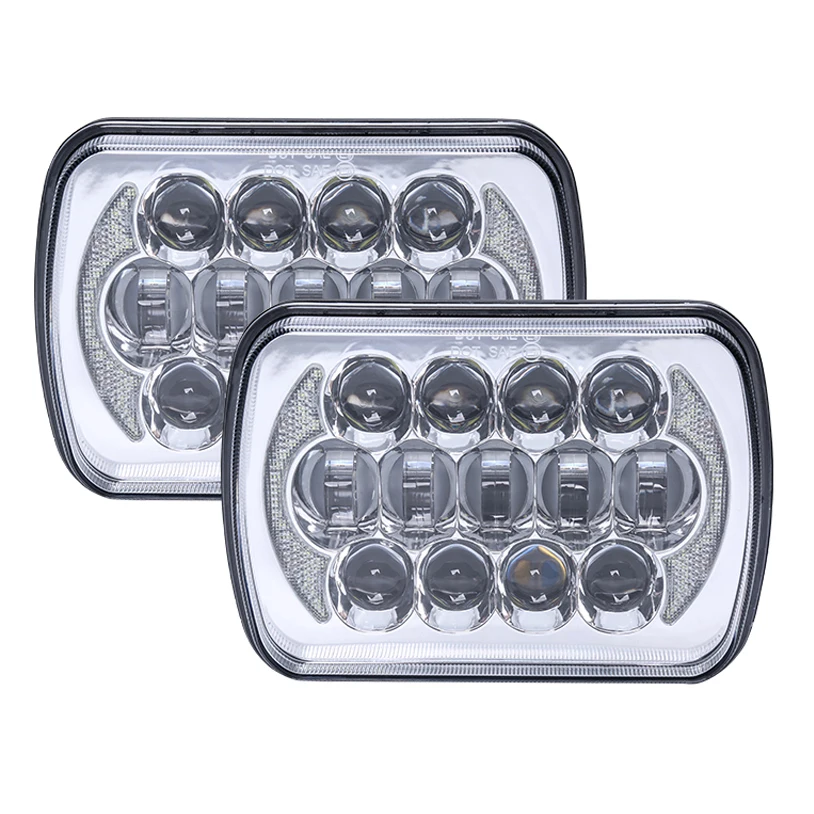 Пара 5X7 дюймов 85 W 24 v h4 светодиодный Замена для морской Светодиодный луч с DRL 7x6