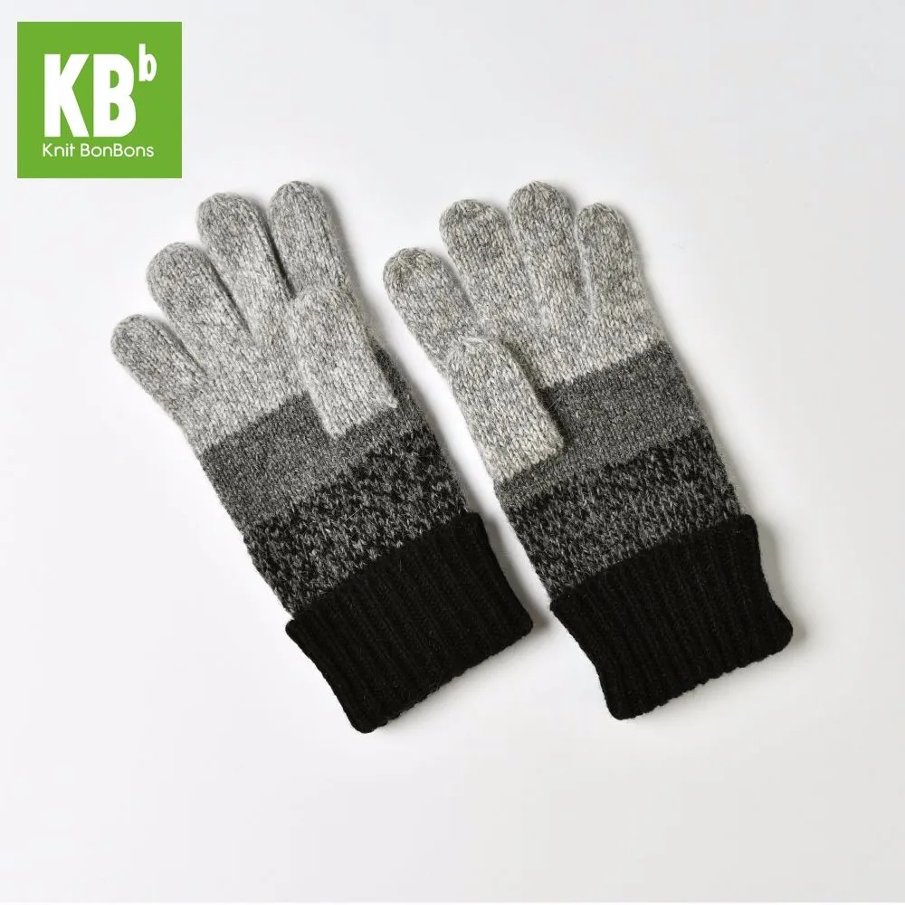 KBB Xmas Black Friday женские мужские удобные серые дизайнерские овечья шерсть вязаное изделие Pom зимние перчатки без пальцев цельные перчатки