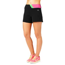 T30 женские шорты с эластичным поясом 3/4, быстросохнущие шорты для йоги, спортивные шорты для спорта на открытом воздухе, фитнеса, спортзала, шорты для бега и йоги