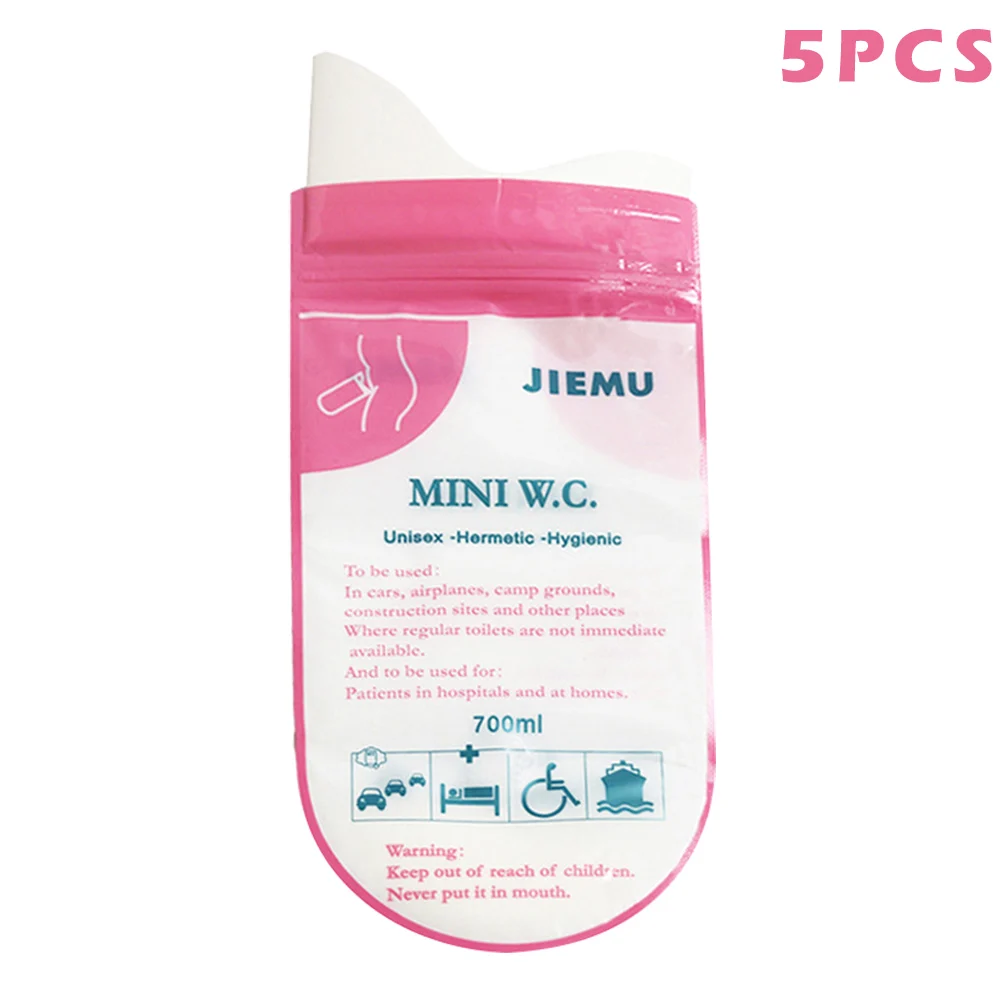 5 Newly 700ml Portable Urine Bag Travel Emergency Mini Toilet WC Disposable BF88 - Цвет: 5