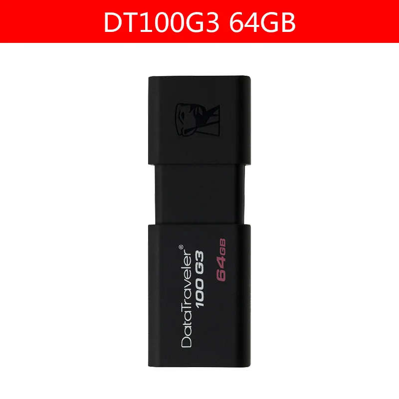 Kingston USB флеш-накопители 64 Гб USB 3,0 DT100G3 флэш-накопитель высокоскоростной Флэш накопитель 64 ГБ cle USB флеш-накопитель - Цвет: 64GB