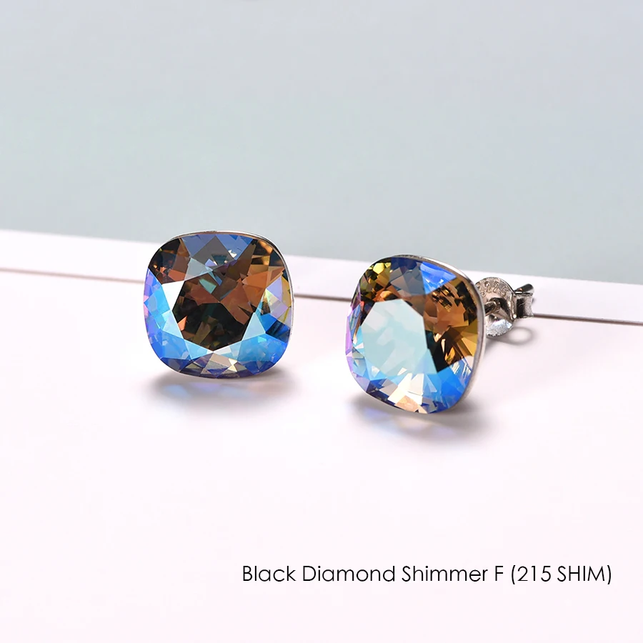 Crystals From Swarovski Stud Earrings For Women New Fashion Sterling silver Earrings Piercing Earring Elegant Wedding Jewelry