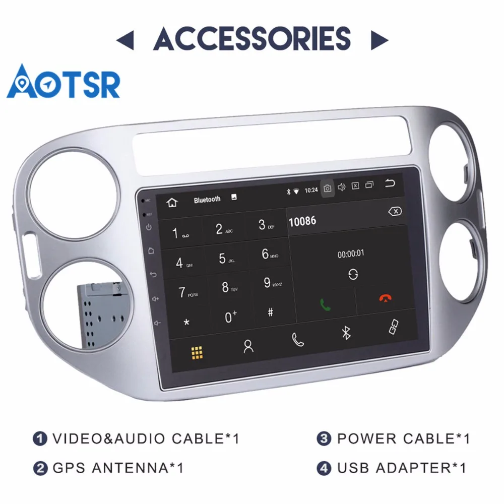 Top 9" Android 8.0 7.1 Car GPS Radio Player for Volkswagen VW Tiguan 2010-2015 with Octa Core 4GB+32GB Auto Stereo Multimedia wifi 3