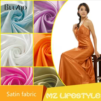 

2 yards/lot high quality shiny 100% polyester satin imitate silk fabric by the yard DIY sewing Costumes wedding dress fabric
