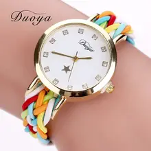 Duoya Top Brand Women Bracelet Watch Fashion Gold Braided Quartz Wristwatch Ladies Fashion Luxury Watch Women Dress Watches