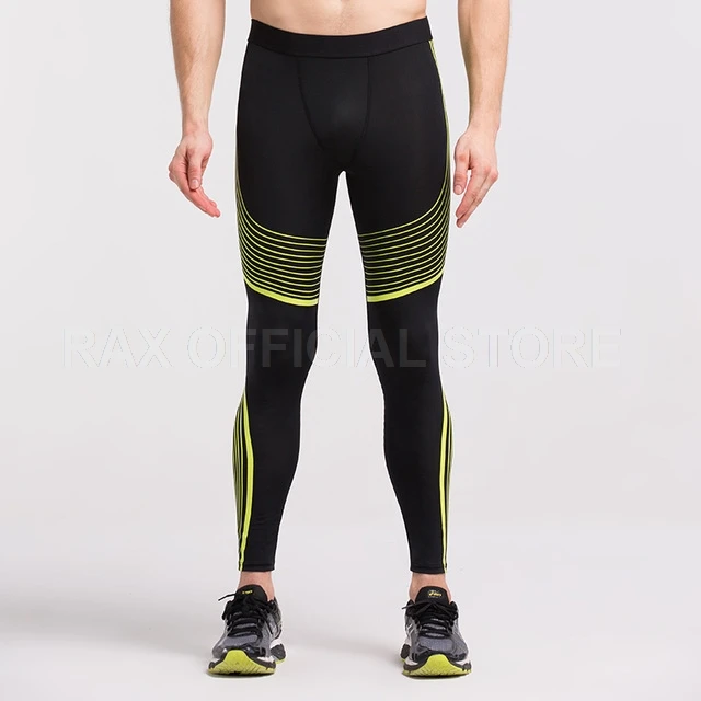 Мужские компрессионные брюки для бодибилдинга, бега, фитнеса, упражнений, обтягивающие леггинсы, компрессионные колготки, брюки, длинные брюки, одежда для спортзала - Цвет: Huang men pants