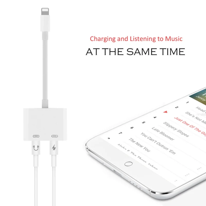 

SZBITC For Lightning 1 in 2 Charging Audio Adapter Earphone Headphone Converter for Apple iPhone 7 / 7 PLUS