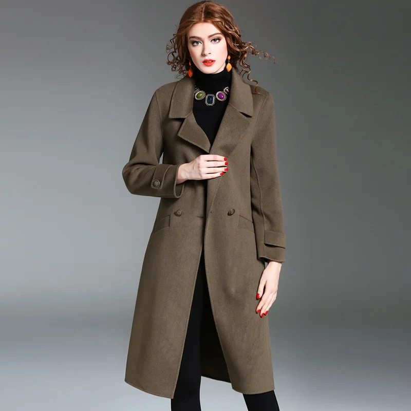 D'hiver Et Manches À Long Double Mode Manteau Solide Femmes 100 Face Laine Causalité Nouvelles Color Picture Automne De Longues tIwqFgAx