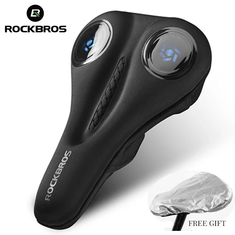 Pаспродажа ROCKBROS Велоспорт MTB велосипед седло Крышка жидкие силиконовые гели подушки Чехол Полые дышащие мягкие сиденья Аксессуары для велосипеда