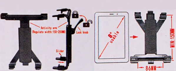 WISE путешествия для iPad/планшетных ПК/gps Многонаправленное автомобильное крепление подголовник держатель хомут с кронштейном Универсальный
