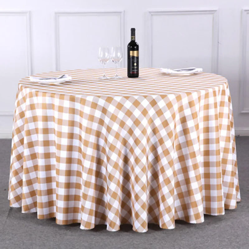1PC Red/Green/Blue/Coffee Multi Color Polyester Cotton Restaurant Dining Table Cloth Round Home Dec