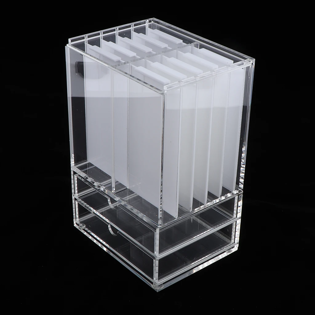 

Eyelash Storage Box Grafting Eyelashes Display Makeup Organizer Eyelash Pallet Holders with 2 Drawers High Quality Acrylic