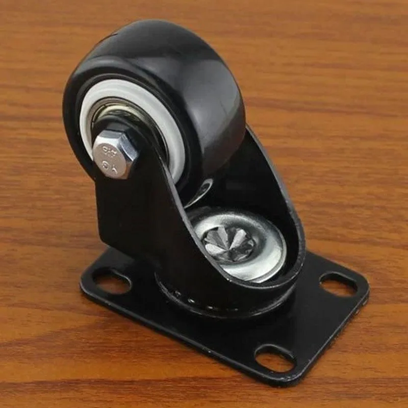 Placa De Goma de Ricino rueda 100mm Heavy Duty 80KG Cojinete fijo Silencioso Universal