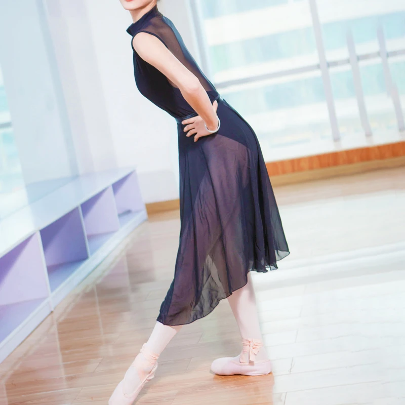 Women dance skirt wrap chiffon long skirt lyrical skirt ballet skirt