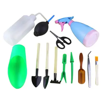 

WINOMO 13 Pcs Mini Garden Transplanting Hand Tools Succulent Plant Tools Miniature Planting Gardening Tool Set