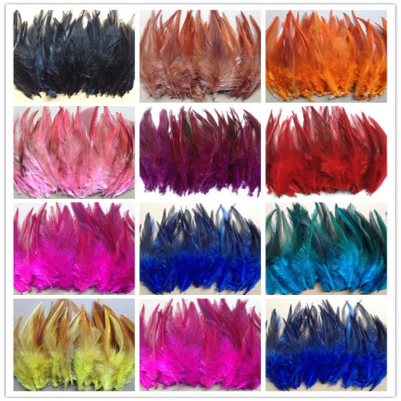 

Free shipping Beautiful 500pcs rooster tail feathers 10-15cm / 4-6inch color optional