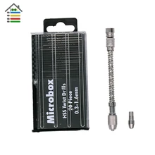 Pin Vice Spiral Hand Drill HSS Twist Drills with Spring Beading with 20cps 0.3-1.6mm Micro Drill Bits Craft Jewelry Hobby Tools