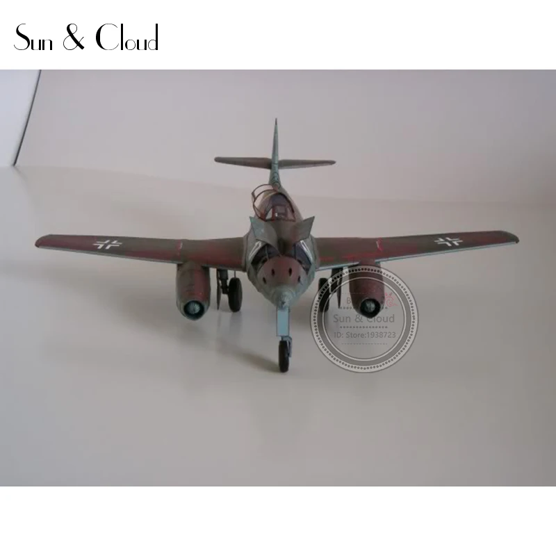 3D Messerschmitt Me 262 в масштабе 1:33 боевой самолет бумажная модель самолета сборка ручная