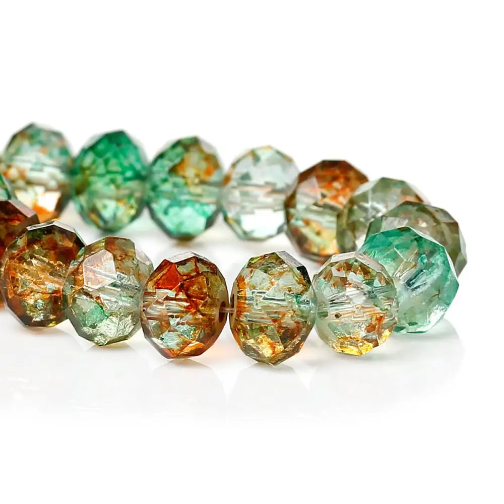 

DoreenBeads Crystal Glass Loose Beads Round Multicolor Faceted About 8mm Dia,Hole about:1.5mm,42.5cm(16 6/8"),2 Strands