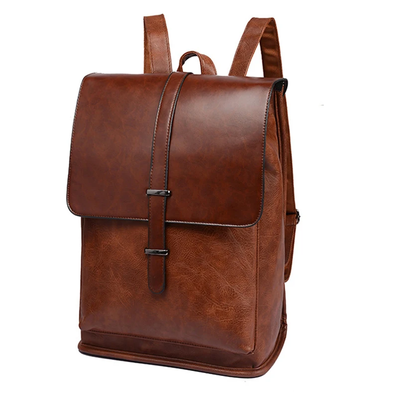 

2019 Men Backpacks Vintage Leather Male Laptop Backpack Business Rucksack Travel School Bag for College Casual Daypack Mochila