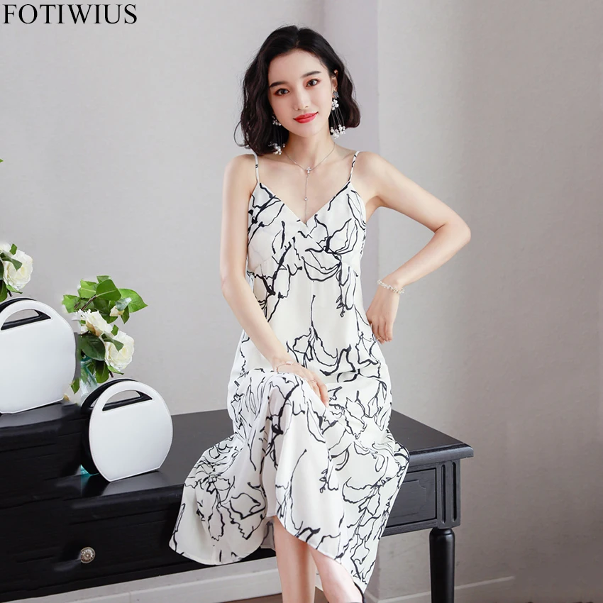 

2019 Summer Spaghetti Dress Sleeveless Sundress Backless Elegant Dress Sexy Party Dresses Night Club Dress Vestidos Robe Femme