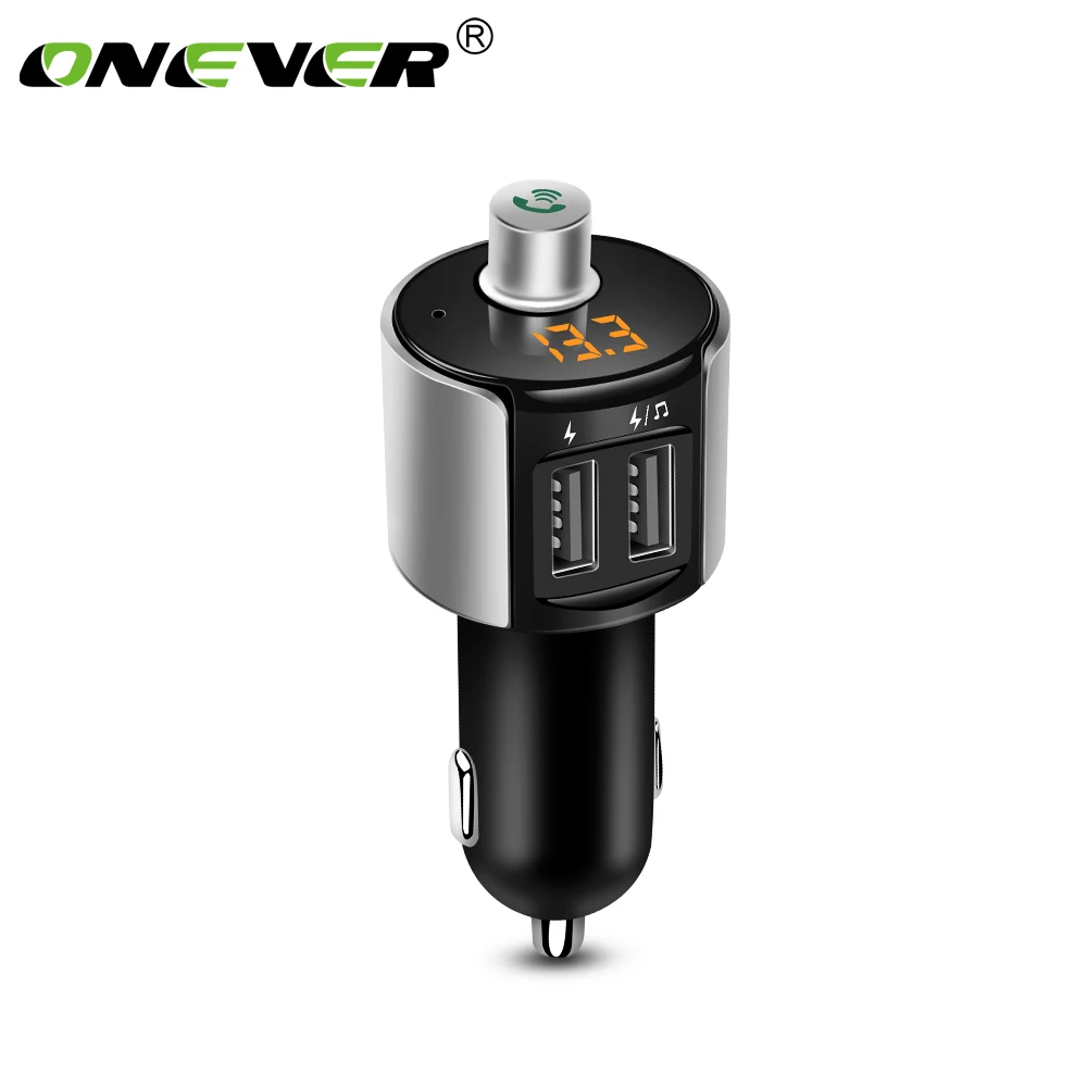 

Onever Bluetooth Car Kit Music MP3 Player FM Transmitter Hands-free Modulator with Dual USB A U Disk Port LED Display