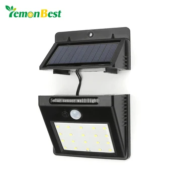 

LED Solar Lamp Waterproof IP65 20led Solar Powered PIR Motion Sensor Light LED Garden Outdoor Lighting Wall Lamp Stairs Lights