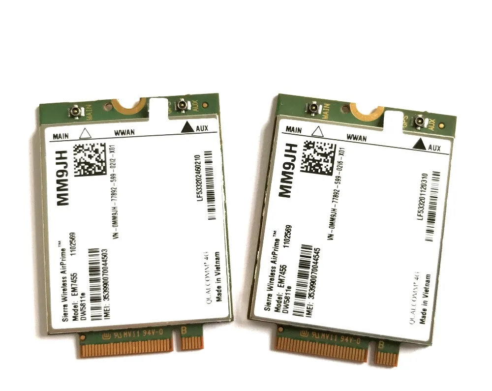 EM7455 DW5811e LTE-FDD LTE-TDD модуль 4G 4G сим-карту, Cat6 для Dell ноутбук PN внутренней катушкой, MM9JH