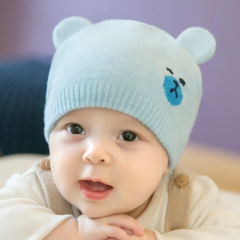 Fashion Styles Baby Boys Hat Knit Soft Baby Bonnet Cute Deer Warm Winter Hats Beanie Cap Baby Boys Girls Newborn Photography Hat (4)