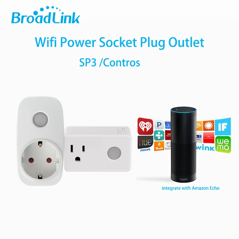 Broadlink SP3/контроллер Smart WiFi Пульт дистанционного управления розетка 16A 3500 Вт IOS Android работа с Amazon Alexa Echo