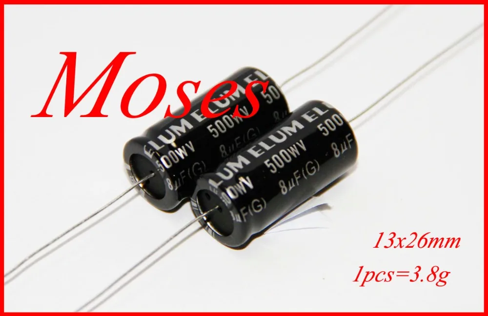 

500v 8uf 100% Original brand new Axial Electrolytic Capacitor Capacitance 13x26mm (10pcs)