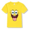 Cartoon Sponge T Shirt  Boys Girls  2019 Summer Children's Clothing 3D Animal  Cotton Toddler Girl Tops Tee Boy Kids  T-shirt 1
