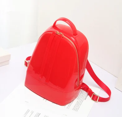 Summer Style Candy Color Jelly Backpack Women Favorites Backpack PVC Waterproof School Bags