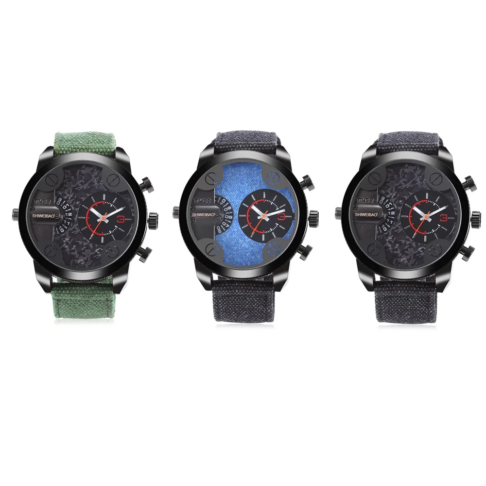 cool big watch dual time zones military wristwatches (6)