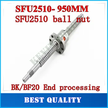 

25mm 2510 Ball Screw Rolled C7 ballscrew SFU2510 950mm BK20 BF20 end processing one 2510 flange single ball nut for CNC parts