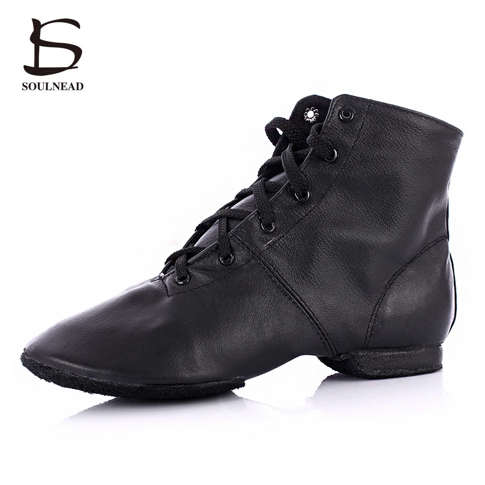 Mens Jazz Dance Boots Lace up Ballroom 