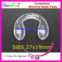 20pcs Soft Clear Bridge Conjoined Silicone Nose Pads For Glasses Eyeglass Spectacle Eyewear 5 Size Options Free Shipping 2