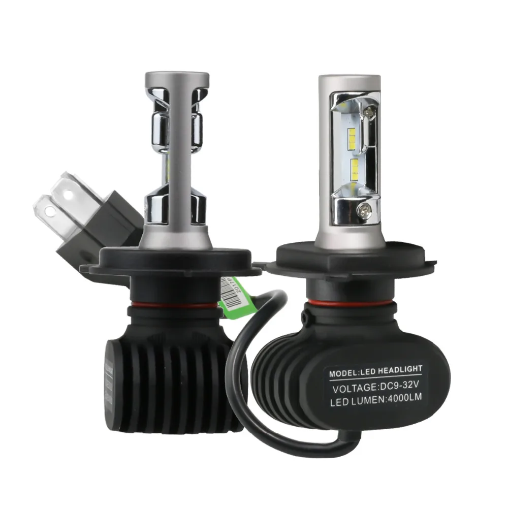 

S1 4000LM Car Light Fanless 12V Headlight Blubs LED H7 H4 LED Bulbs H8 H11 9005 9006 H1 H3 9012 H13 9004 Headlight 1pc