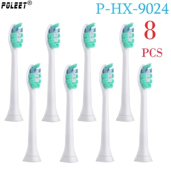 

Poleet 8PCS/Lot Oral Hygiene Electric Toothbrush Replacement Heads P-HX-9024 HX9024 For Philips DiamondClean Toothbrushes Head