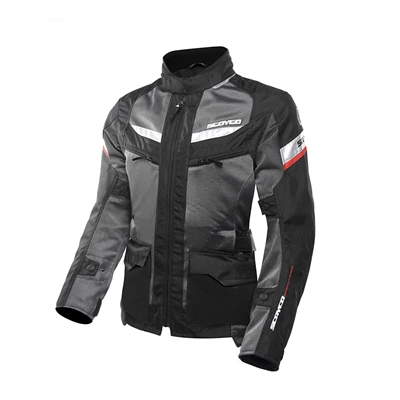 SCOYCO мотоциклетные куртки и брюки летние дышащие защита от падения мотокросса гоночные костюмы мотоциклетные защитные комбинации - Цвет: Black Jacket