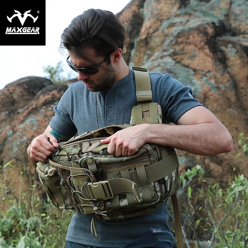 Maxgaer swordfish chest shoulder bag men oblique satchel archers