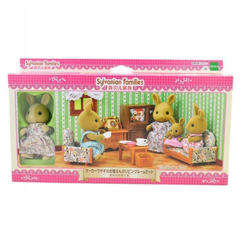 Sylvanian Families кукольный домик мебель аксессуары для гостиной сцены игровой набор w/фигурка кролик девочка детская игрушка подарок