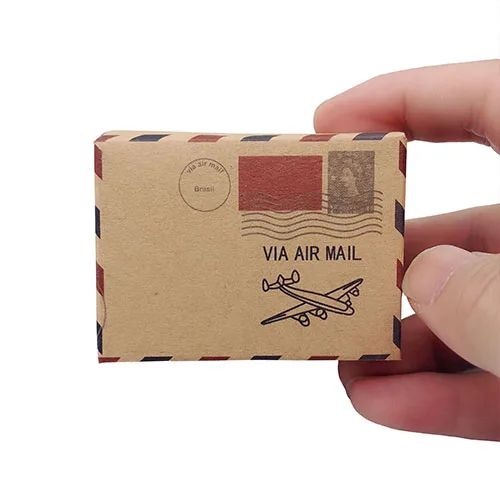 50 шт. крафт-бумага Свадебная винтажная коробка для конфет компас тема путешествия воздушная почта подарочные упаковочные коробки сувениры на день рождения Scatole Regalo - Цвет: Box