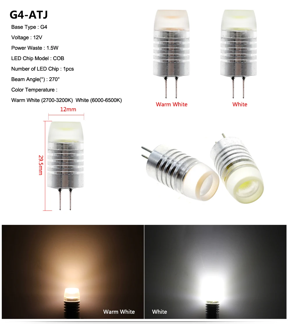 6 шт./лот 12V G4 светодиодный лампы светильник 2 Вт, 3 Вт, 4 Вт, маленький светодиодный кукурузный светильник G4 маленький LED-светильник