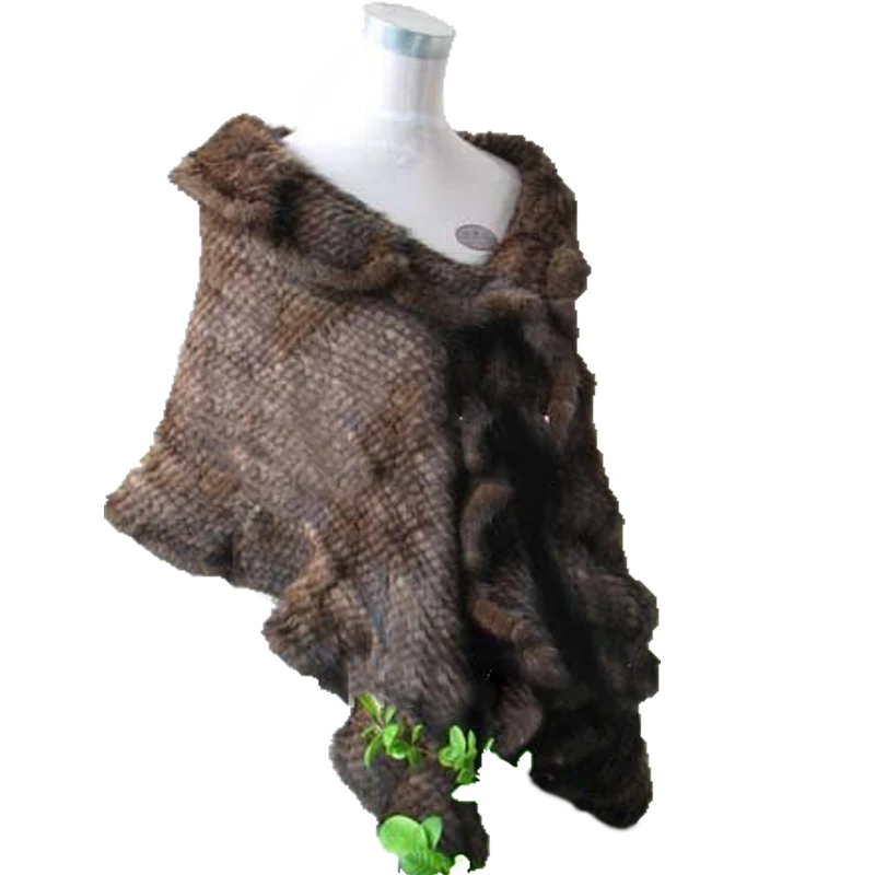 

wholesale/retail/The best American mink fur cape /scarf/wrap/coat/light brown