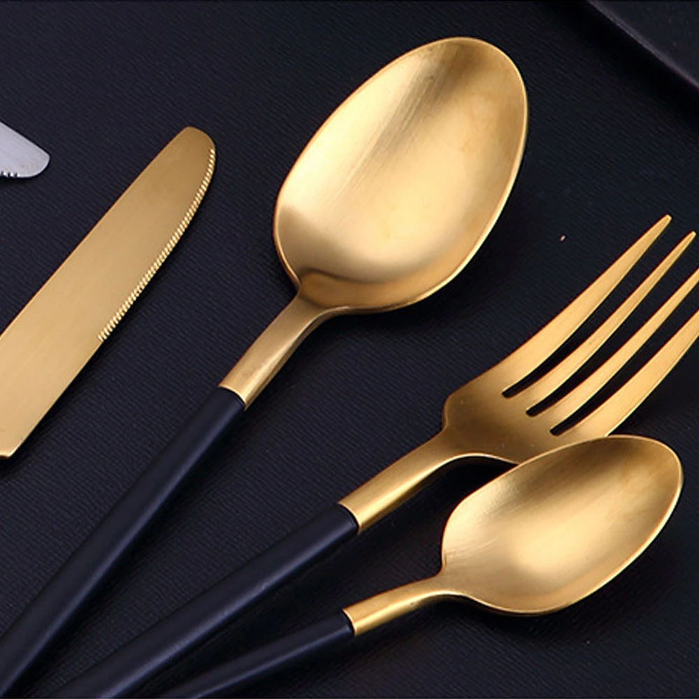 Cutlery Knife Fork Spoon Dinnerware Set Rose Gold Stainless Steel Cutlery Western Food Luxury Teaspoon Silverware Tableware Sets Cutlery Knife Fork Spoon Dinnerware Set Rose Gold Stainless Steel Cutlery Western Food Luxury Teaspoon Silverware Tableware Sets