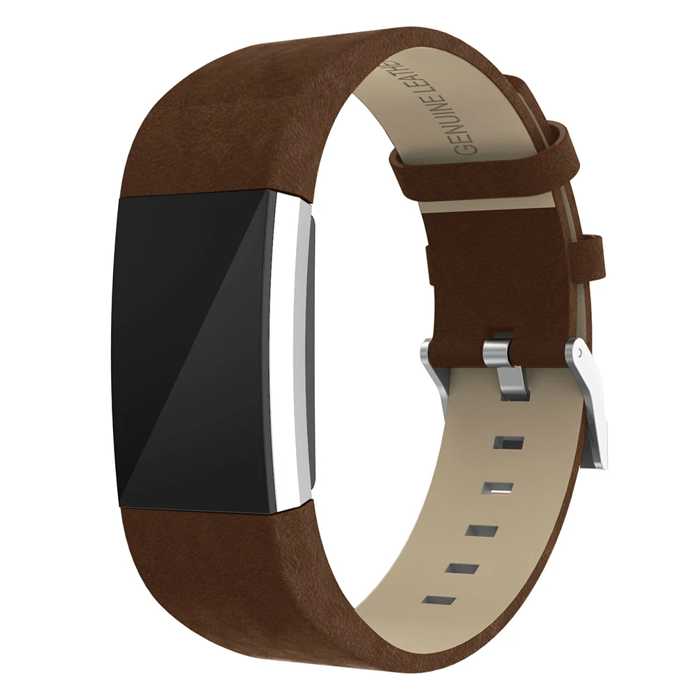 Подлинный умный ремешок на запястье, классический кожаный браслет с металлическими разъемами, пряжка, ремешок для часов Fitbit Charge 2, наручный браслет