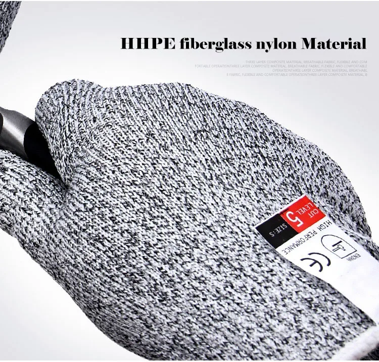 Professional Anti-cut gloves CE Standard Level 5 Cut resistant Non-slip Safety Gloves Multi-function For Working Home Kitchen (9)