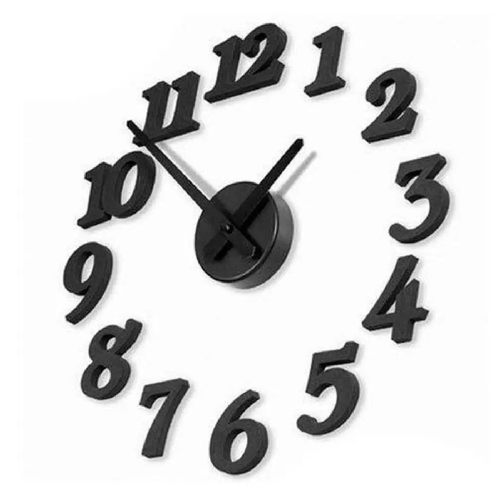 Free Shipping 3D DIY Clock Adhesive Decal Modern Wall Digit Number Room